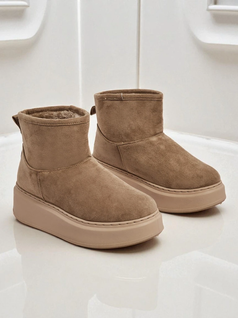 Къси дамски боти тип снегоходки с пришита горна част Elizze