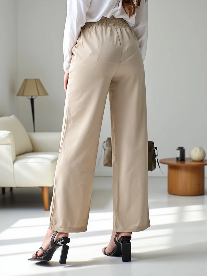 Royalfashion Широки женски панталони с декоративна буква