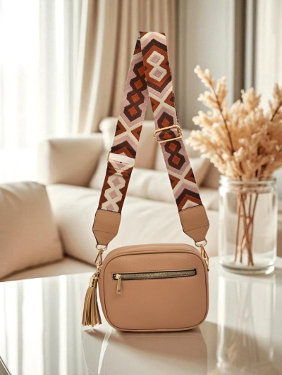 Royalfashion Малка дамска чанта от еко кожа с цветна каишка Kovi Lace