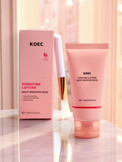 PDRN маска за лице с кофеин - хидратираща, лифтинг, с четка за нанасяне, за през нощта