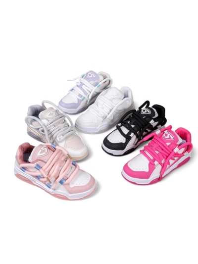 Royalfashion дамски спортни маратонки с декоративни връзки Clesiv