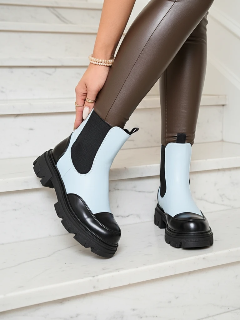 Royalfashion Сини дамски ботуши Userrus