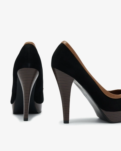 Черни дамски обувки с висок ток Zistin- Footwear