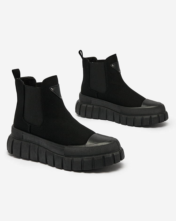 Royalfashion Черни дамски високи кецове Nexeri