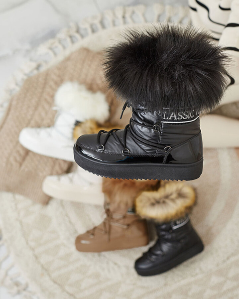 Royalfashion Ботуши с дантела a'la snow boots with fur Heccti