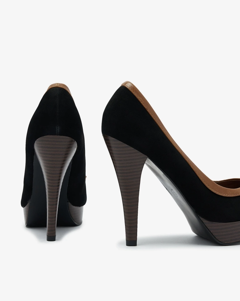 Черни дамски обувки с висок ток Zistin- Footwear