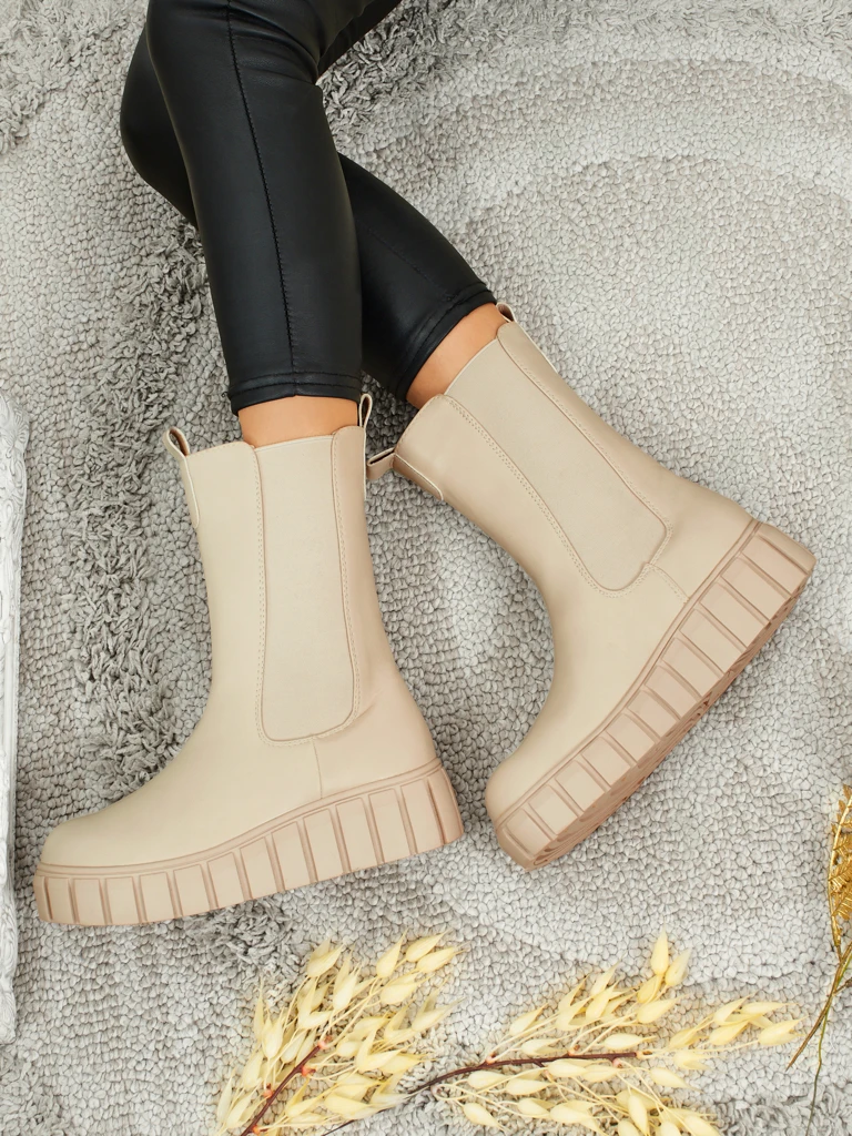 Дамски високи еко кожени боти Livora